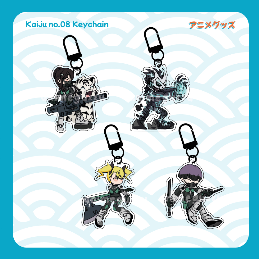 ANIMEGUZZU KAIJU NO 8 KEYCHAIN - MINA - KAFKA - KIKORU - HOSHINA