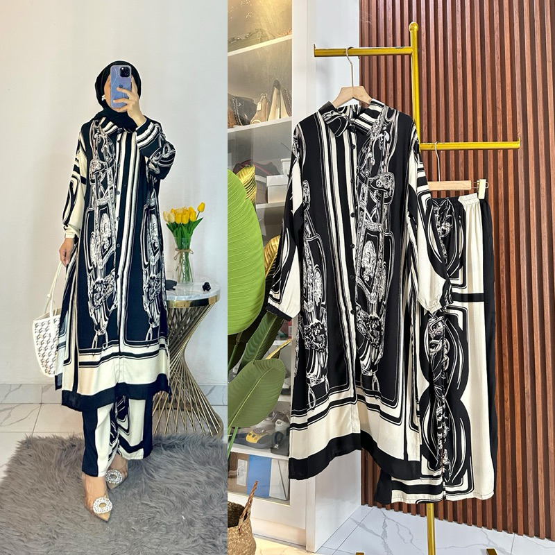 SETELAN LONG TUNIK RAYON PREMIUM