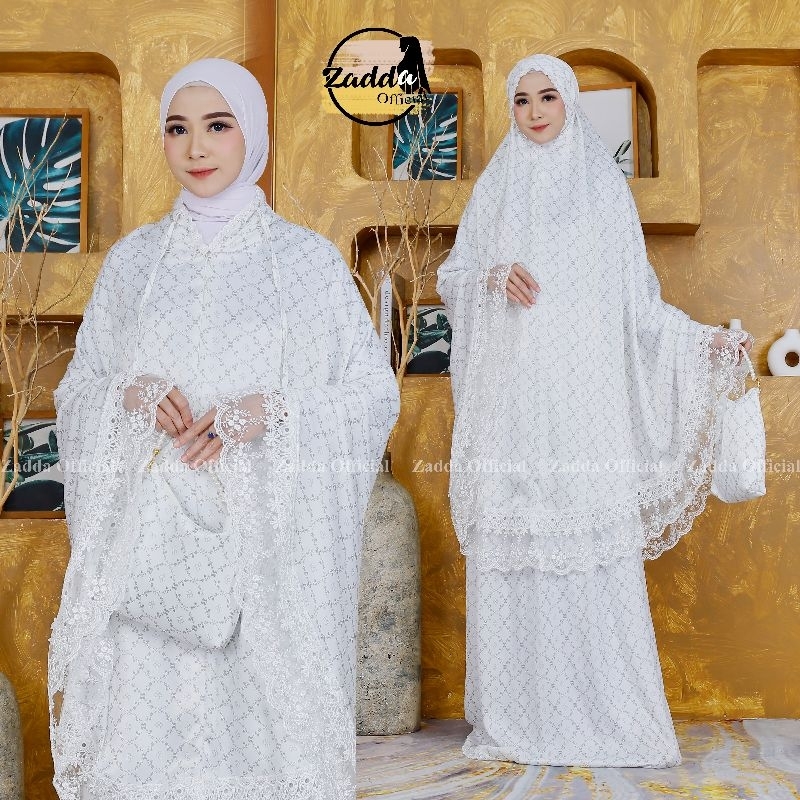 MUKENA DEWASA SANTORINI RENDA MEWAH ZADDA SERIES