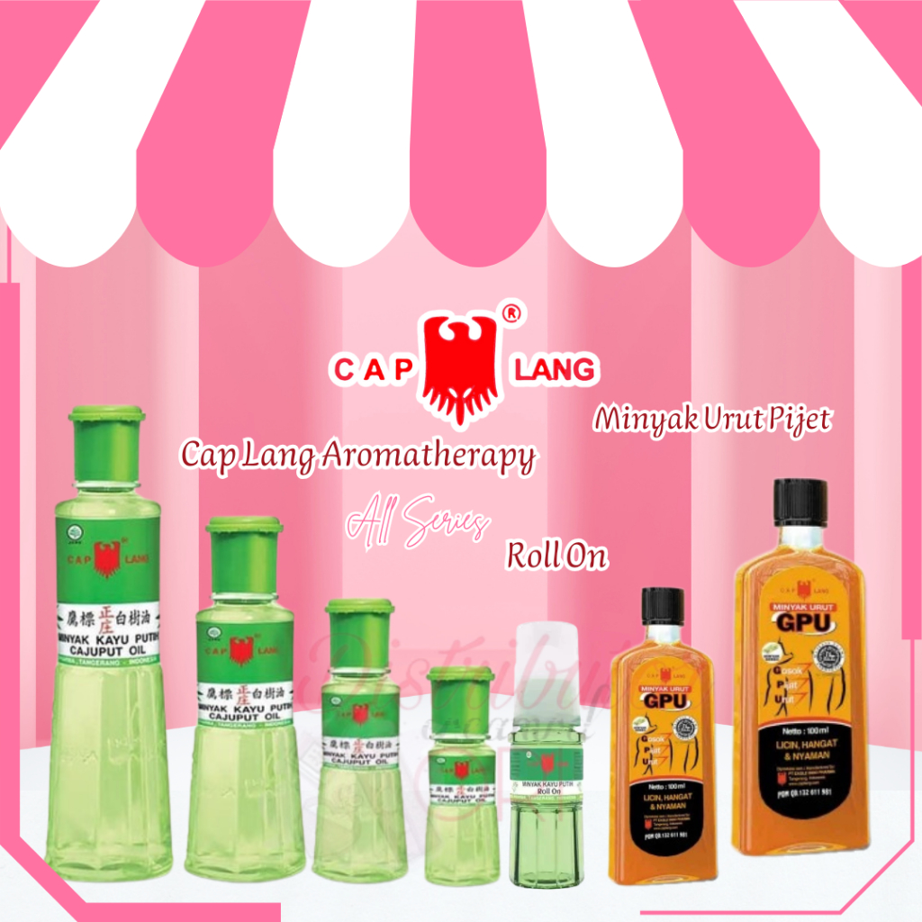 Minyak Kayu Putih CAP LANG  15 mL 30mL 60mL 120mL | BPOM CapLang . MINYAK URUT  GPU SEREH