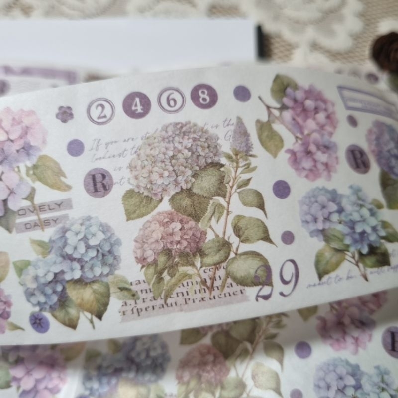 

35 cm Stiker Bunga Lavender Flower Sticker Roll