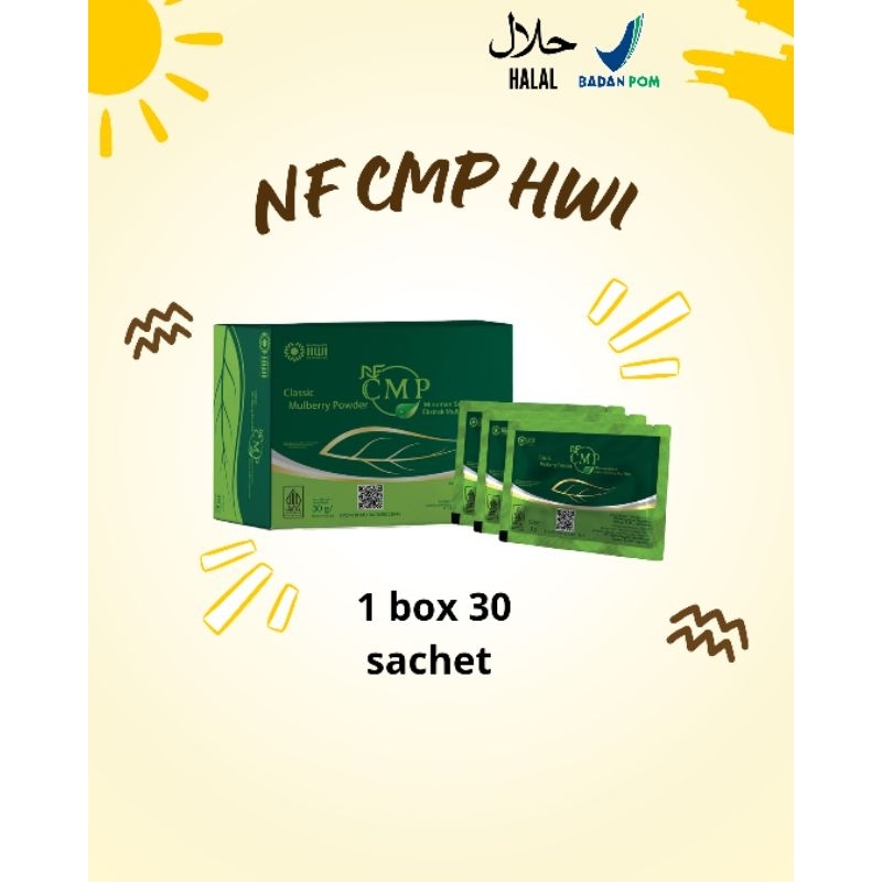 

NF CMP HWI ORIGINAL / MINUMAN KLOROFIL MINT DAUN KELOR MENYEGARKAN 1 BOX ISI 30 SACHETS