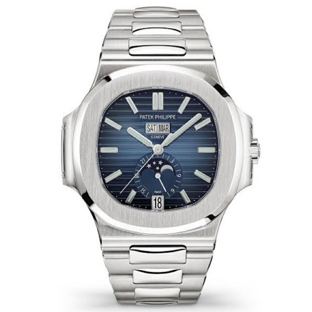 JAM TANGAN PATEK PHILIPPE NAUTILUS ANNUAL CALENDAR MOON PHASE 5726/1A SWISS CLONE 40mm #Jamtanganpri