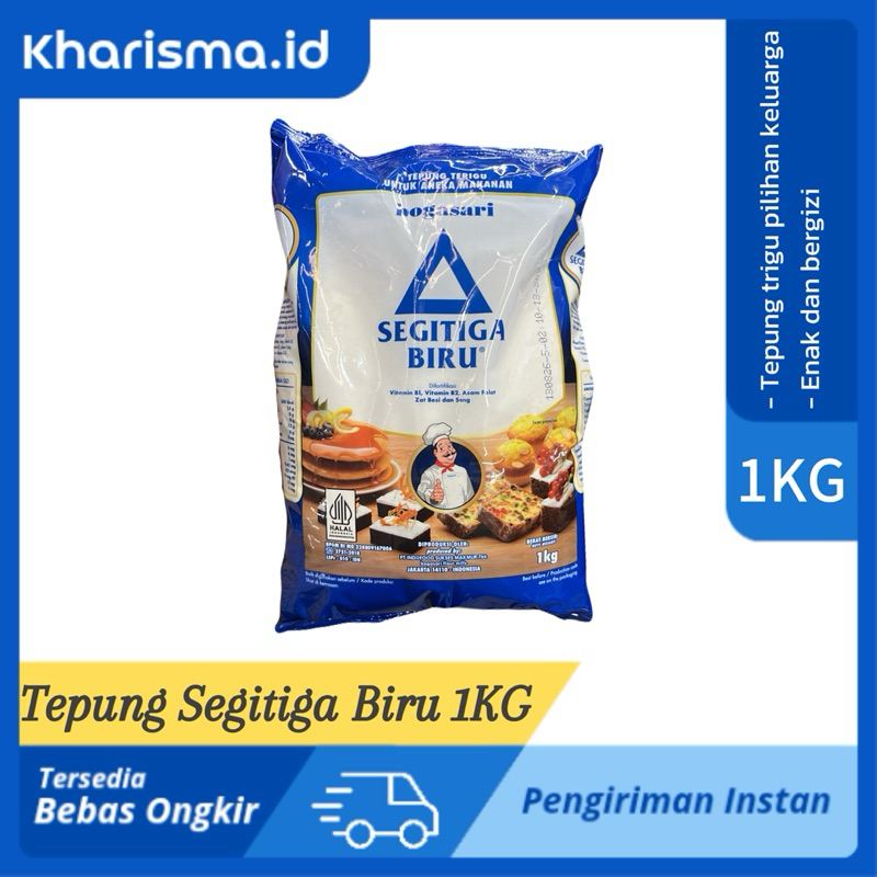 

Tepung Terigu Segitiga Biru 1Kg Premium bogasari murah promo