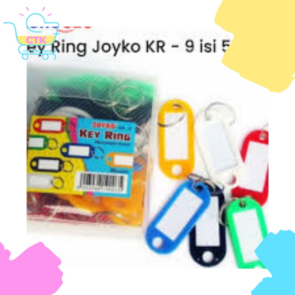 

Joyko Kunci Key Ring KR-9 Gantungan Label Nama Warna 50pcs
