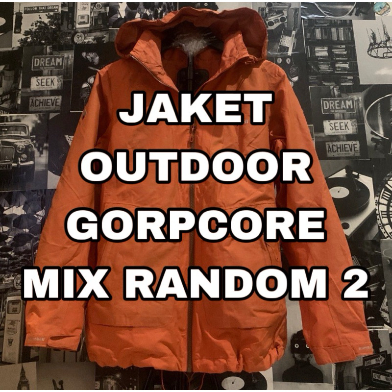 JAKET OUTDOOR WATERPROOF GORPCORE SECOND MIX RANDOM 2