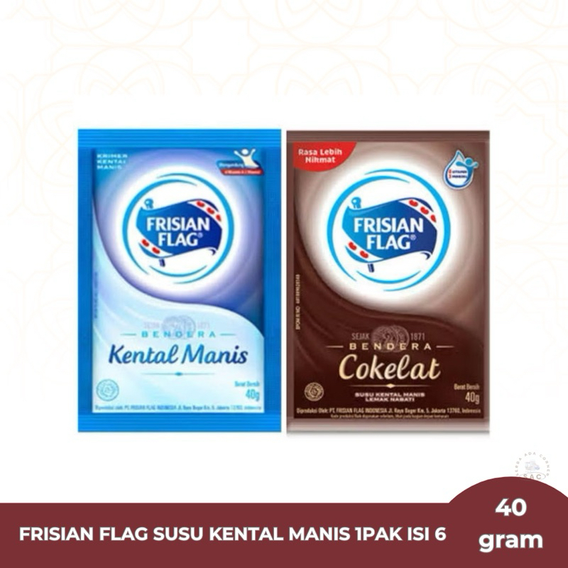 

Frisian Flag Susu Kental Manis 1 Renteng Isi 6 Susu Bendera Putih Coklat Kemasan Renceng SKM Bendera Formula Pertumbuhan