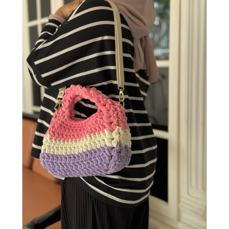 Tas Rajut Benang Kaos