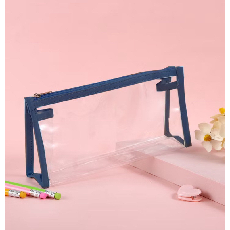 

Kotak Pensil Transparan Multifungsi Minimalis Tempat Pensil Bening Kapasitas Besar Tas Penyimpanan Transparan Warna tas Makeup Mini Pouch Pencil Case Stationery Serbaguna Aesthetic