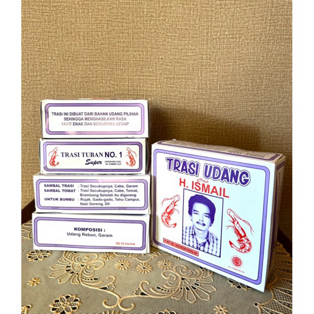 

Trasi Udang Asli Tuban H. Ismail 100 gr 1 Pack (isi 10)