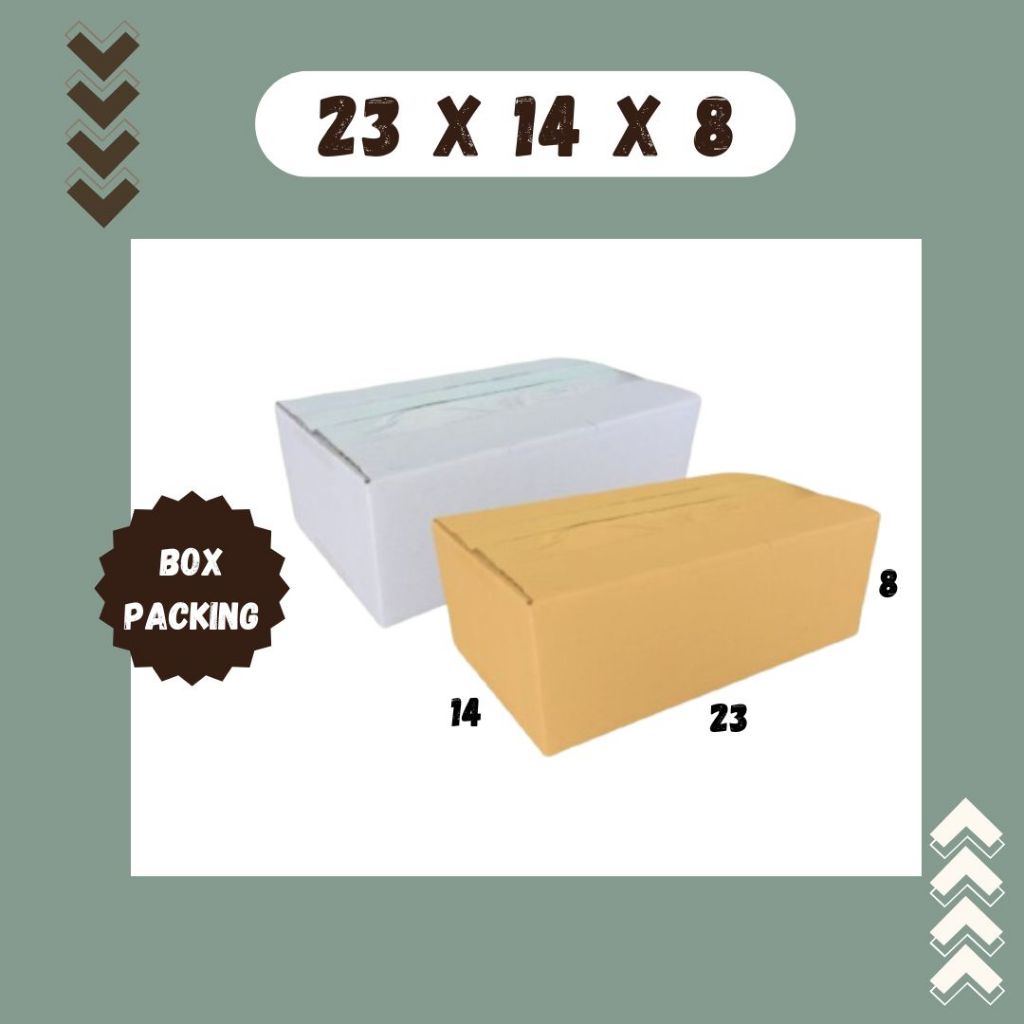 

Kardus 23x14x8 A1 Box Dus Packing Kotak Kemasan Karton Souvenir Hampers Sparepart