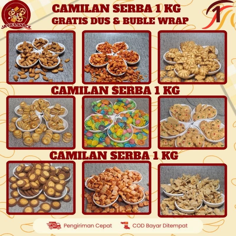 

Promo Camilan Serba 1Kg - Kuping Gajah, Kacang Campur, Pilus, Sakura & Lainnya | Javas Snack