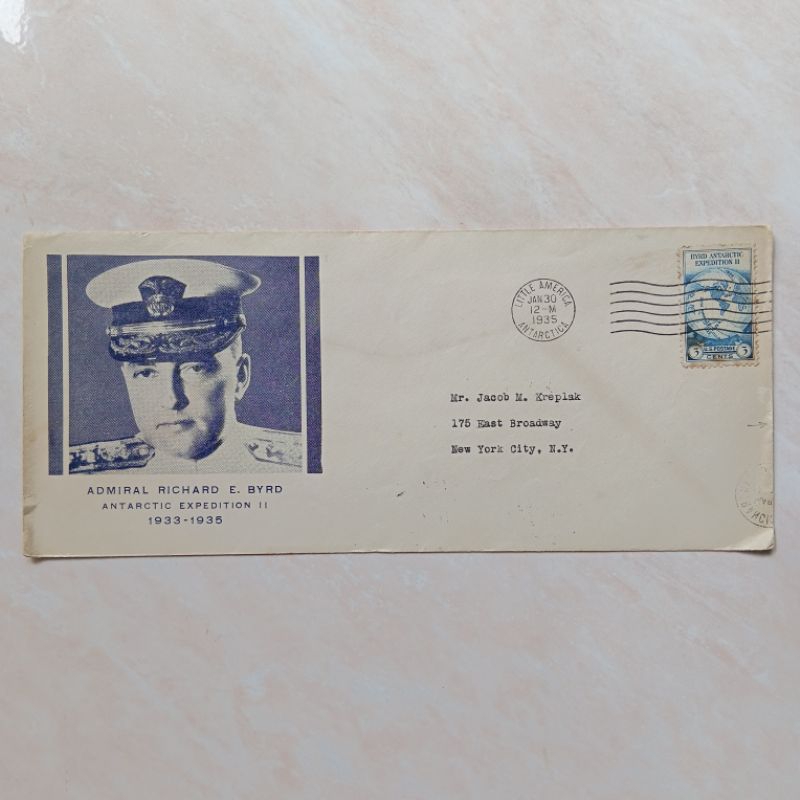 

Koleksi Sampul Filateli Peringatan Kuno USA Amerika Byrd Antartic Expedition II 1935 - YN2272