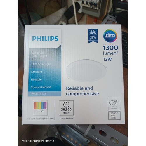 PHILIPS Lampu Downlight panel Led DN027B 12Watt  12W  12Watt PHILIPS