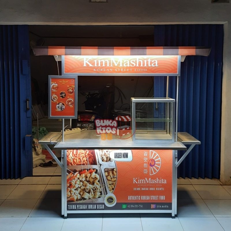 Booth portable gambar + Etalase kotak