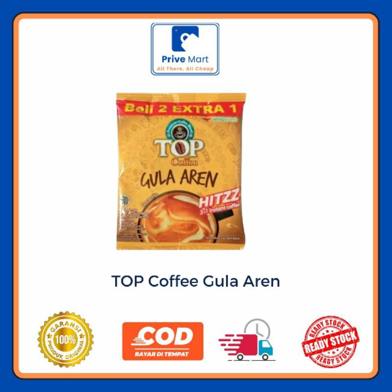 

Top Coffee Gula Aren Beli 2 Extra 1 @22g x 3pcs Prive Mart