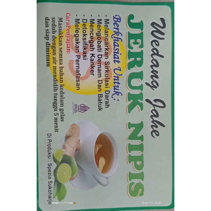 

wedang racik rempah jeruk nipis