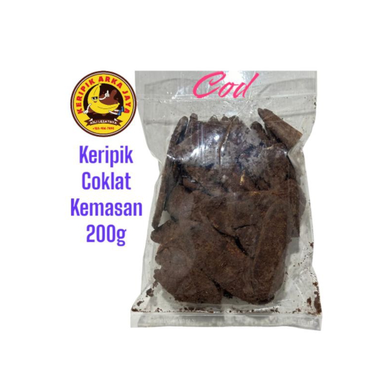 

200 gram keripik pisang rasa coklat