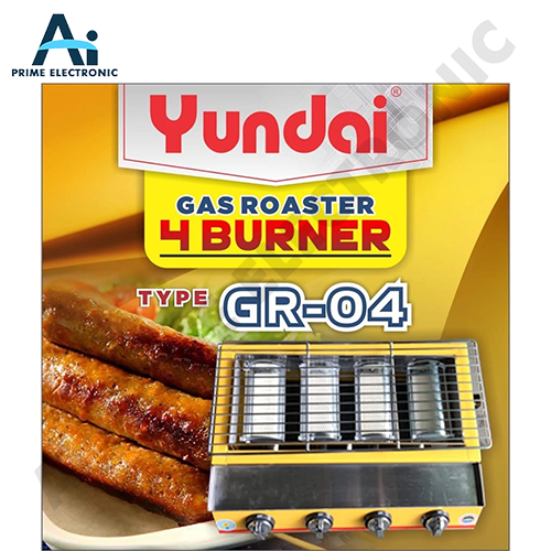 YUNDAI GR-04 Kompor Gas Roaster 4 Burner Panggangan 4 Tungku Panggang Sate Sosis Barbeque