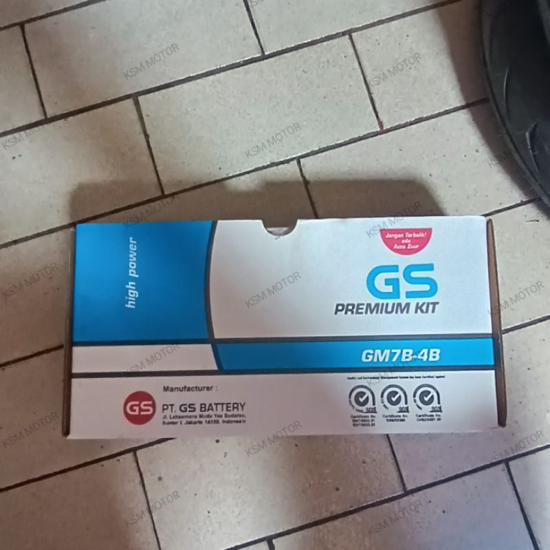 GS ASTRA ACCU BASAH GM7B-4B UNTUK MOTOR TIGER