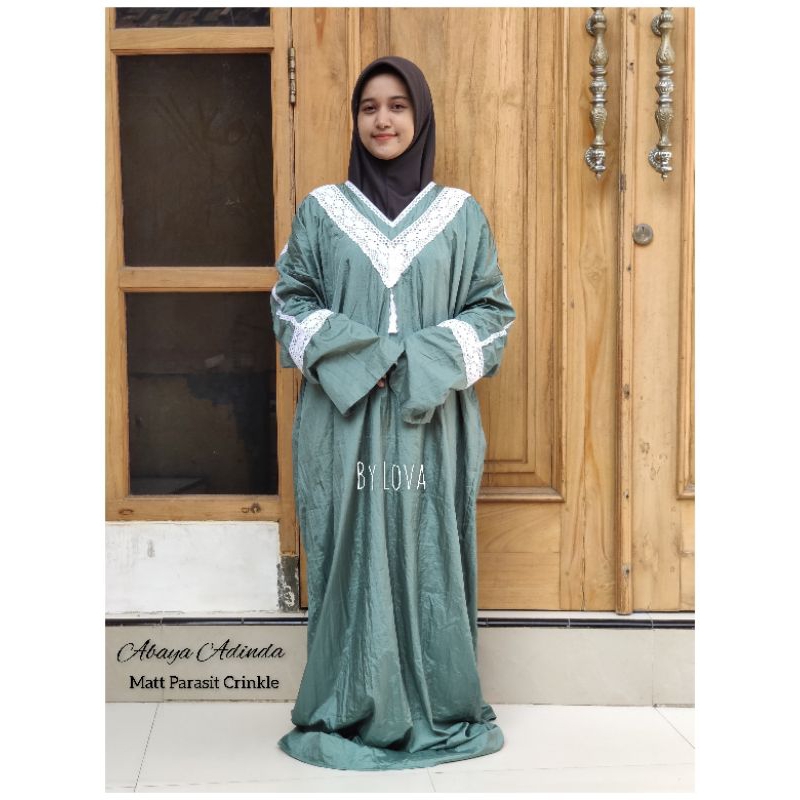 Mukena Mukenah Telekung Rukuh Abaya Sholat Travelling Parasit Parasut Adinda Jokam Gading354