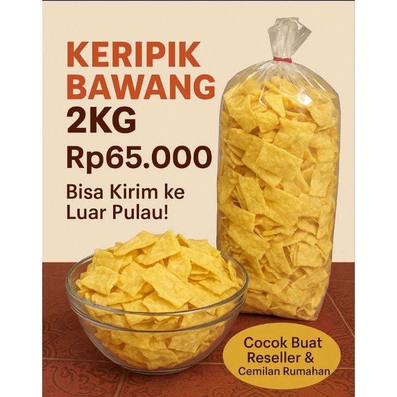 

Keripik Bawang Aceh Pangsit Bal 2 Varian Rasa Original 2 Kg & 2.85 Kg