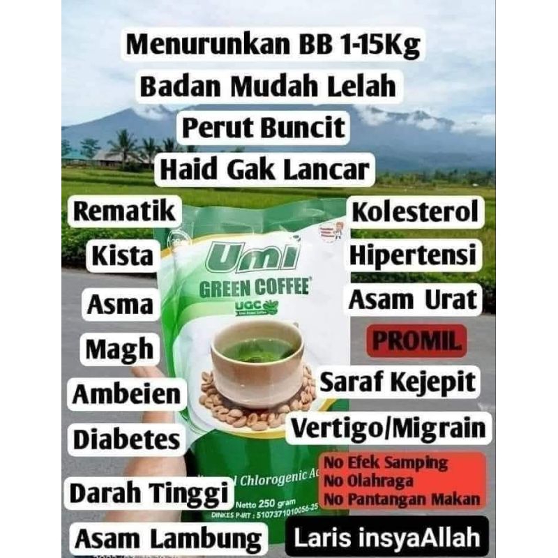 

UGC Umi Green Coffee Original Kopi Pelangsing dan Kesehatan 250gram