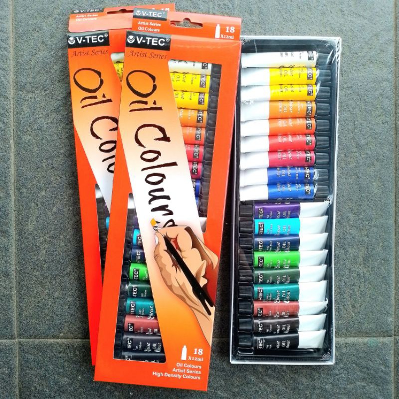 

Cat Minyak Warna Oil Colours V-TEC Artist Series 18 Warna ( Set ) [ Original ]