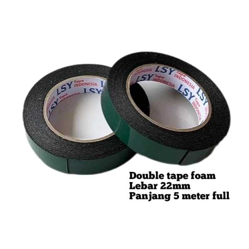

Double Tape PE FOAM Polos Hijau 24mm x 0.8 x 5 meter Warna Hijau