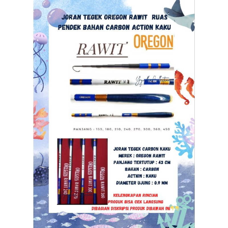 Joran Tegek Oregon Rawit  Ruas Pendek Bahan Carbon Action Kaku