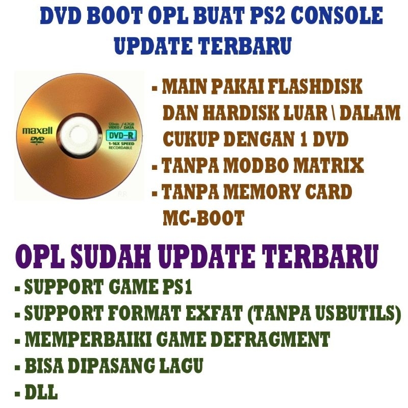 DVD Boot Open PS2 Loader OPL Buat PS2 (Update Terbaru)
