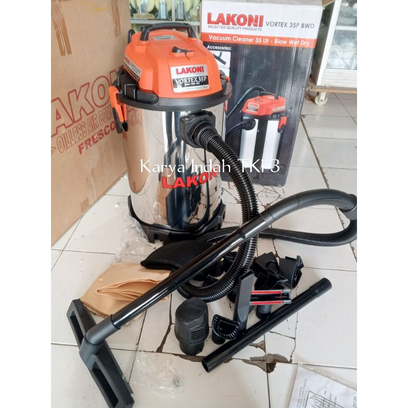 Vacum Cleaner LAKONI VORTEX 35P-BWD 35L Kering Basah Penyedot Debu