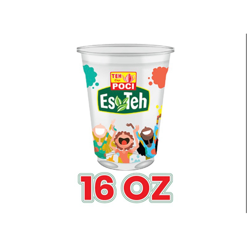 CUP ES TEH POCI 16OZ - 50 PCS