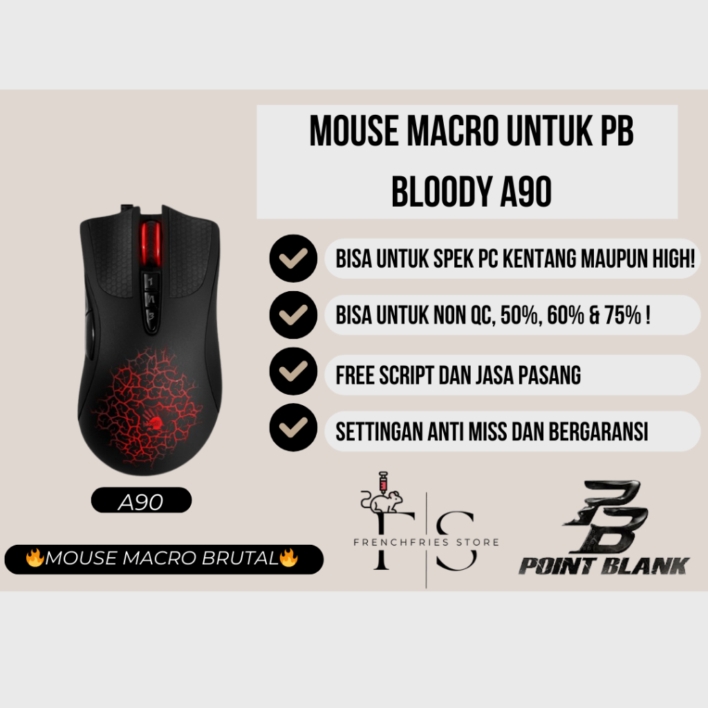 Mouse bloody A90 + Free script settingan PB ( SG,AWP,NORECOIL)