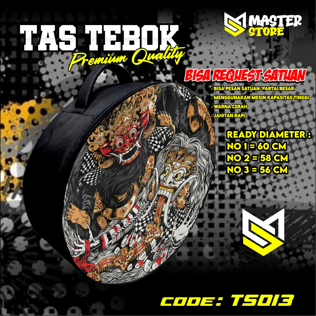 tas tebok murai motif BARONG ransel gendong jinjing bawa tebok sangkar murai printing