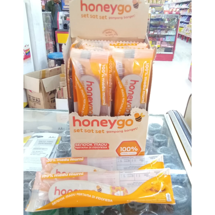 

JUAL PER 5 BUNGKUS - Honey Go Madu Murni Sendok Pertama Indonesia 10gr