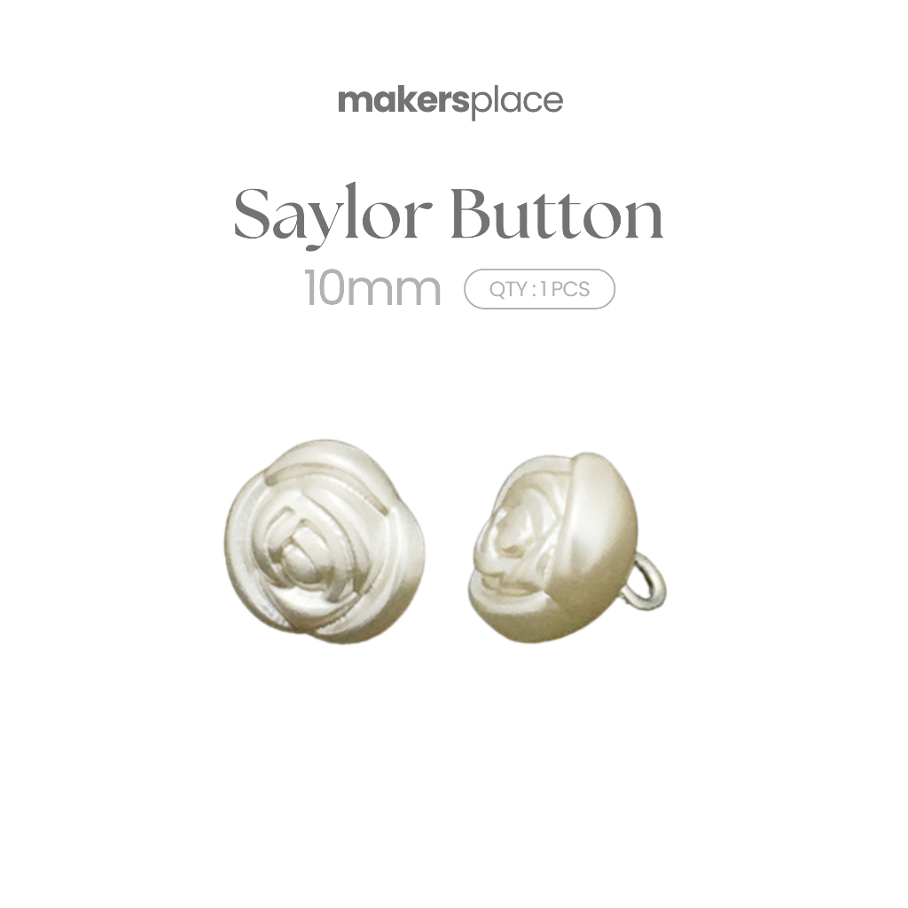 MAKERSPLACE Kancing Baju Mewah Bentuk Bunga Mawar Rose Button | Saylor Button 10mm