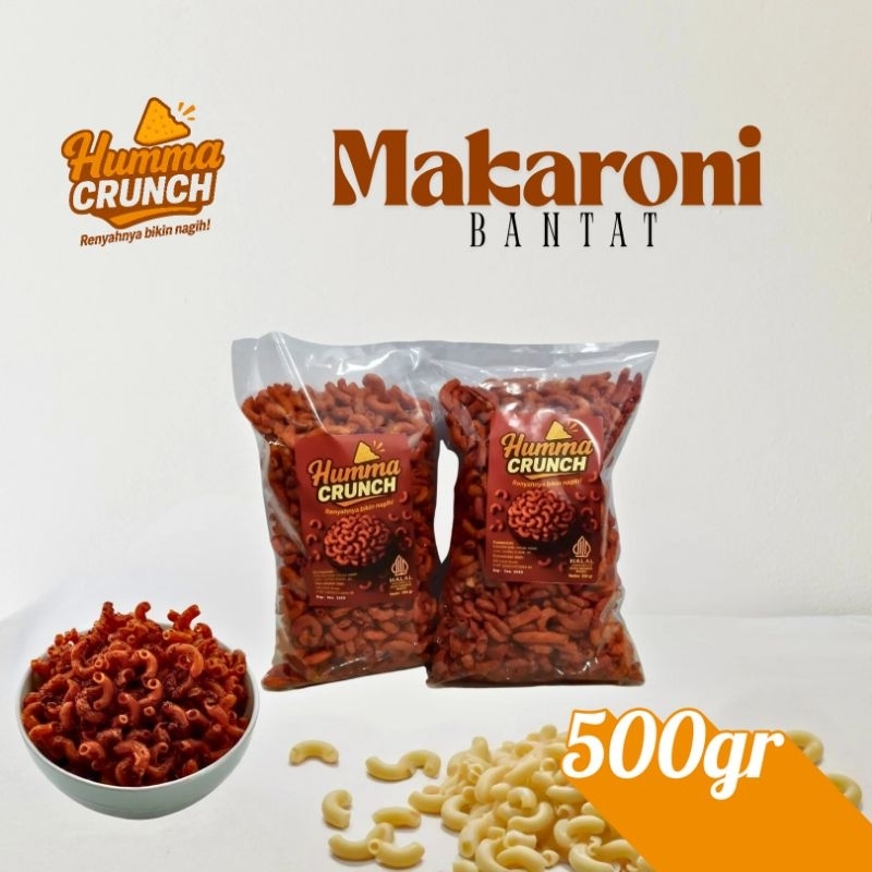 

Makaroni Bantat Pedas 500g – Humma Crunch | Snack Spat Renyah & Nagih