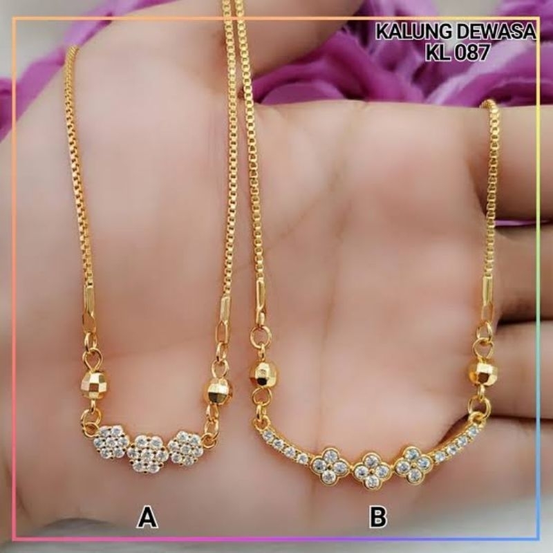 kalung model berlapis emas