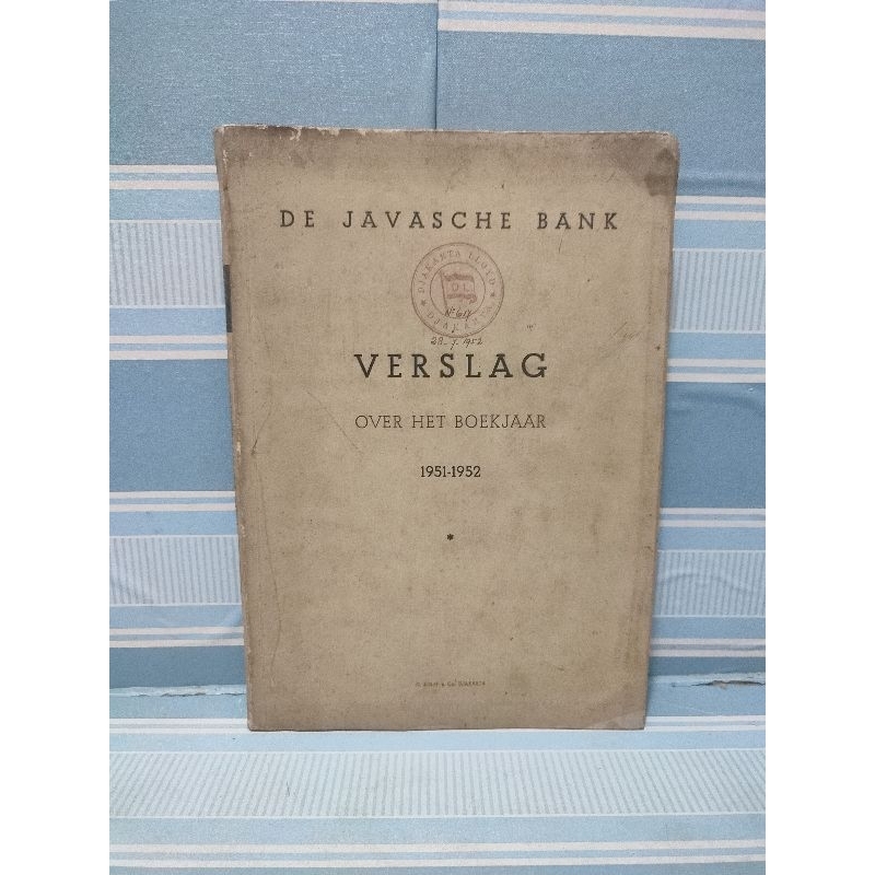 Buku de javasche bank verslag over het boekjaar 1951-1952