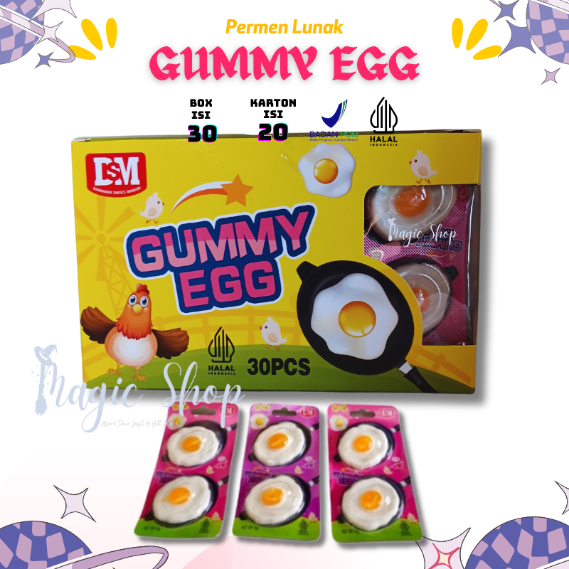 

PERMEN GUMMY EGG ISI 30 PCS / PERMEN TELOR CEPLOK