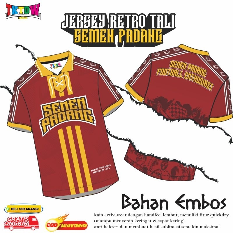 JERSEY SUPORTER ( SEMEN PADANG ) RETRO TALI