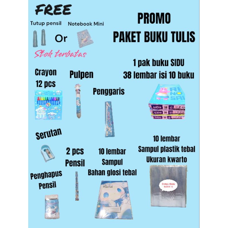 

Paket Buku Tulis SIDU KUROMI Lengkap Karakter Viral Kuromi Terlaris RB9