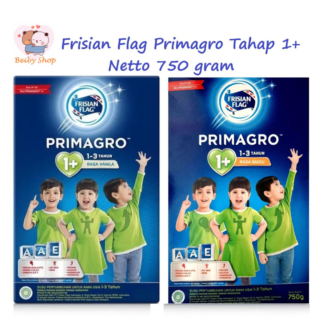 Susu Anak FRISIAN FLAG PRIMAGRO 1+ Vanila /Madu 750Gram