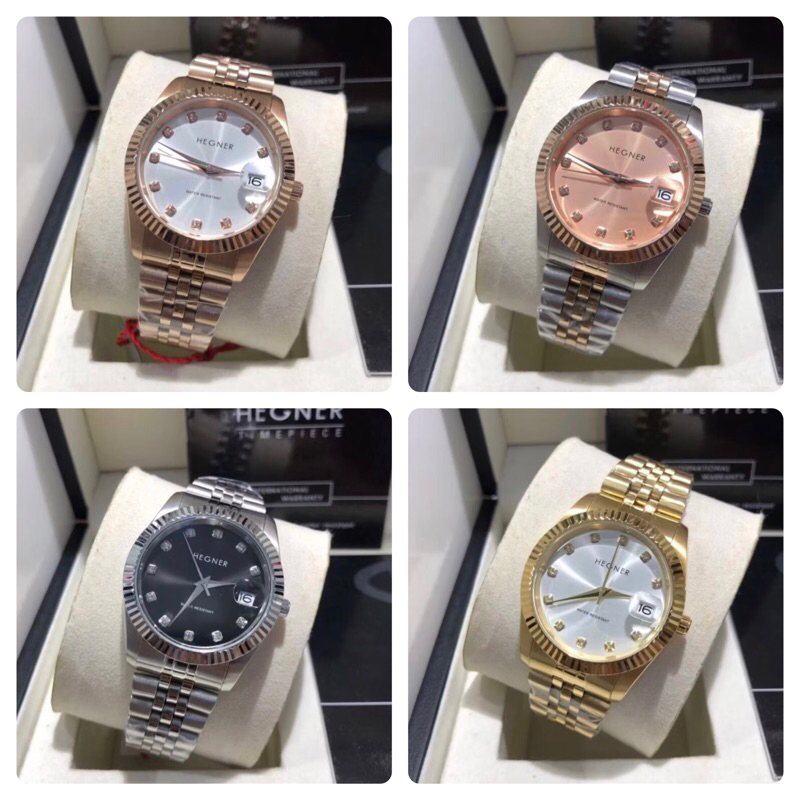 JAM TANGAN UNISEX (pria - wanita) HEGNER 1703B-1 / HW 1703B-1 / HEGNER 1703 RANTAI [ORIGINAL]