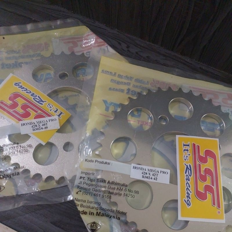 (SSS)GEAR BELAKANG 428 MEGAPRO,VERZA,CRF,TIGER,GLPRO