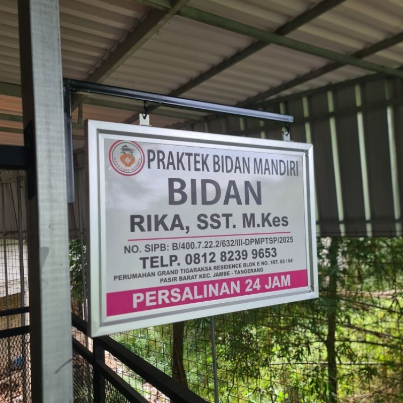 Plang Nama / Panan Nama Bidan/Dokter/ Toko Custom Design