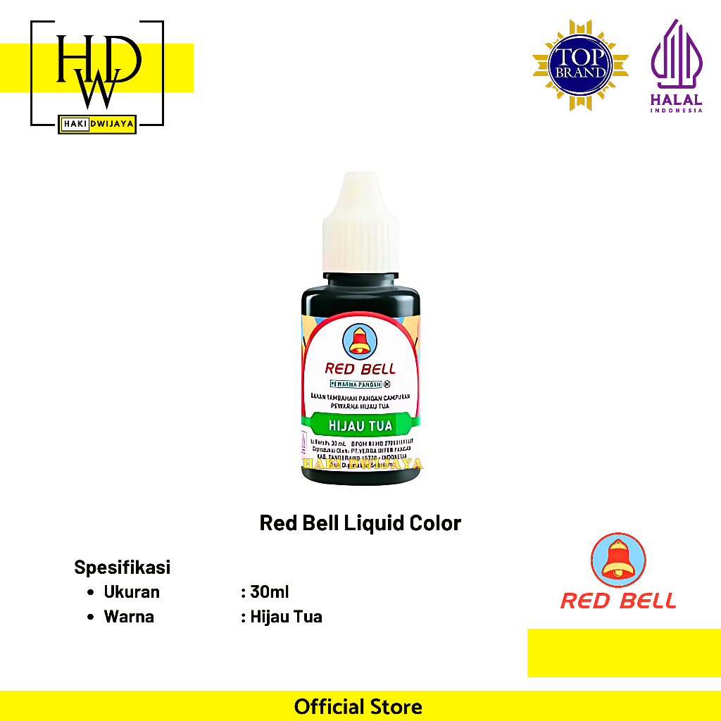 

[30ml] Red Bell Liquid Color Hijau Tua