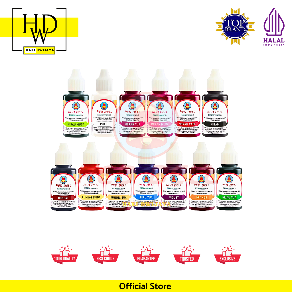 

Red Bell Liquid Color 30ml All Varian Warna