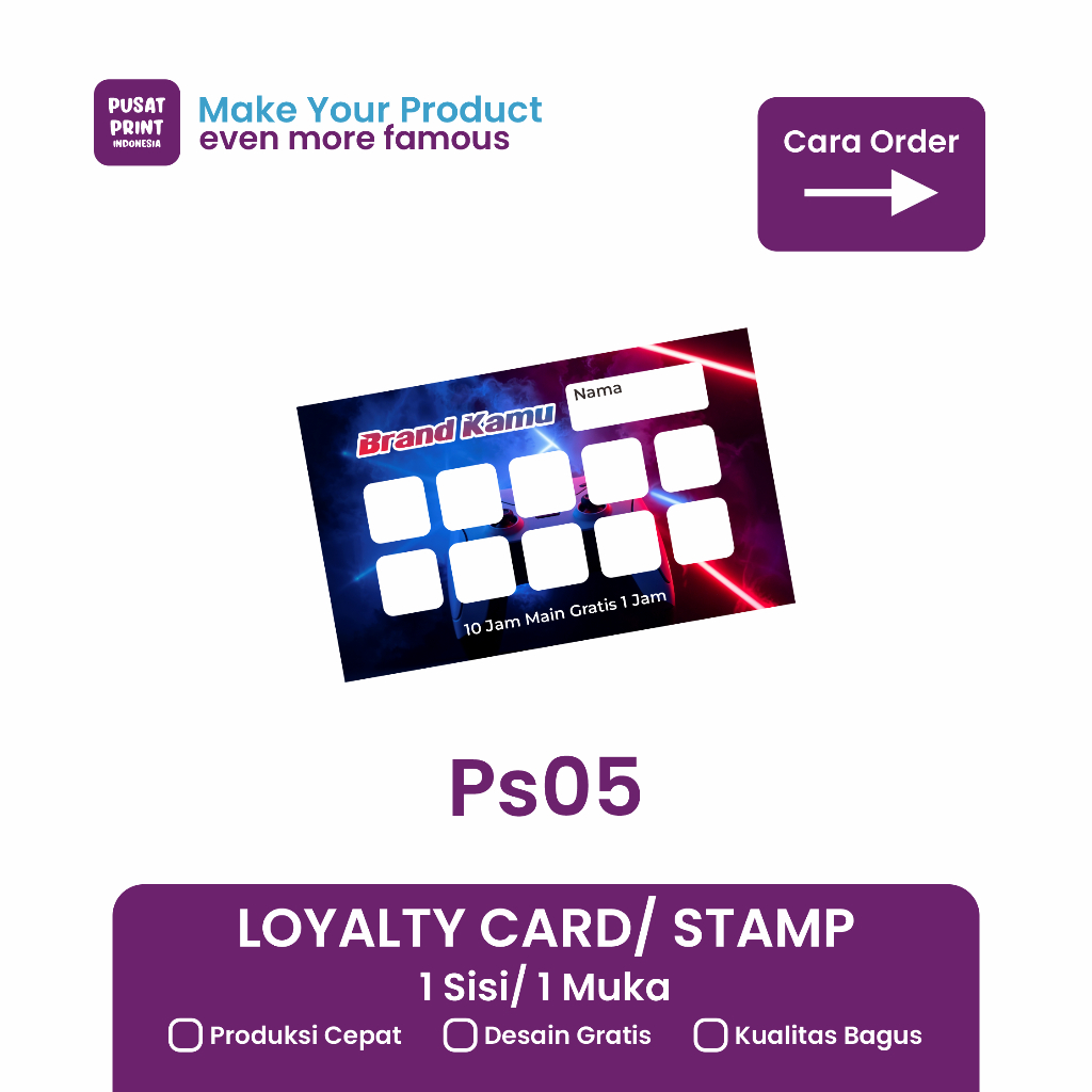 

Kartu Pelanggan - Member card - Loyalty card - Member Card Custom - Playstation card - Ps Card Ps05